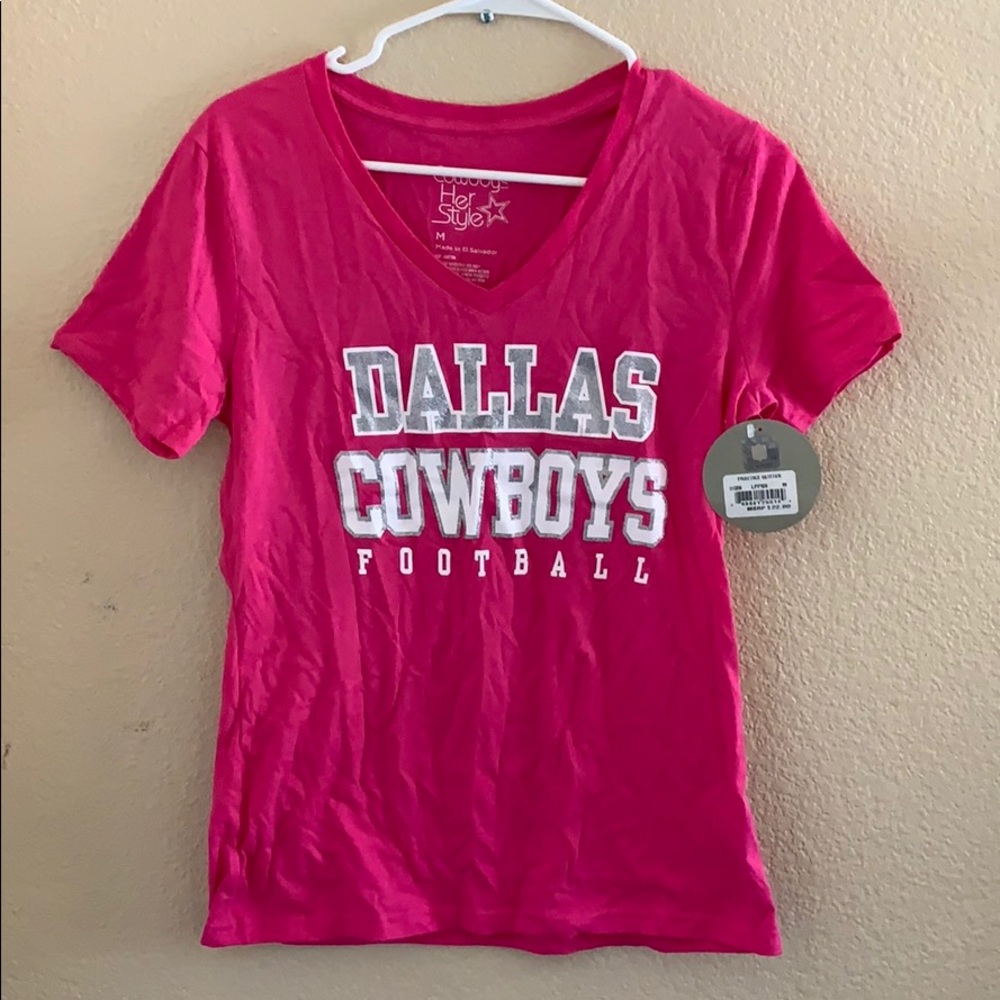 Dallas Cowboys Hot Pink v neck